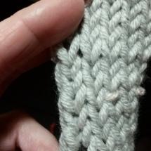 Kante nach der Korrektur randmasche perfekt stricken