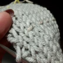 Ausgleich vom ungleichmäßigen Kettrand durch weiterziehen vom Faden randmasche perfekt stricken